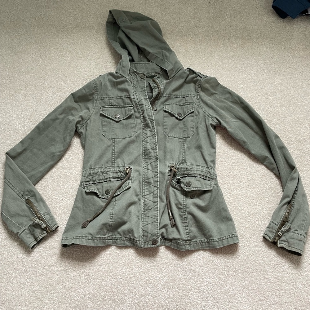 Women's Aeropostale Green Hooded Jacket
